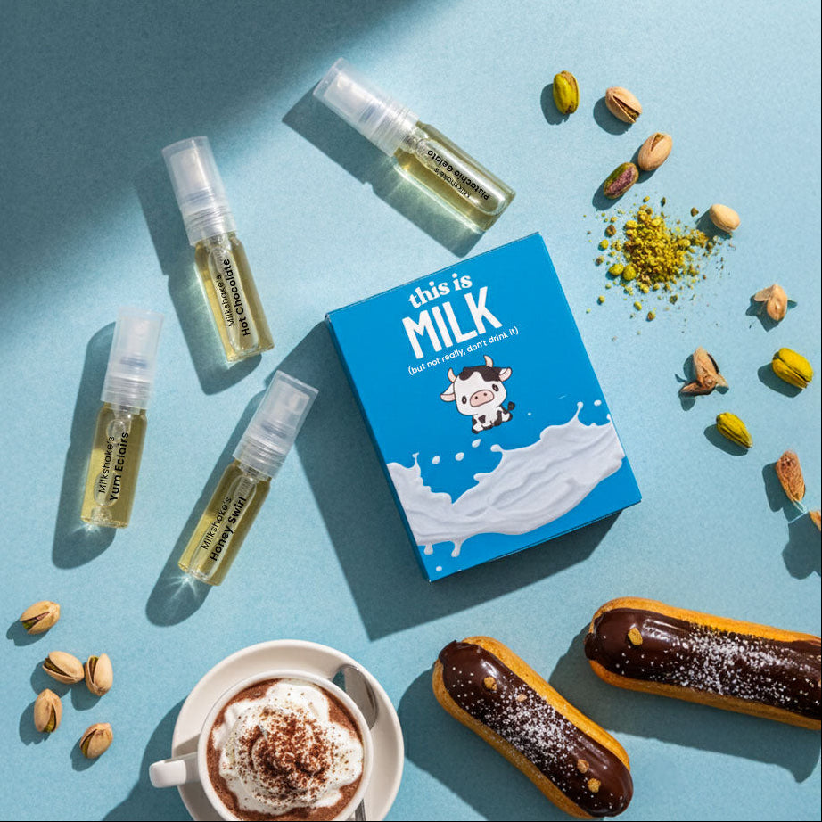 This is Milk Perfume Discovery Set🍦| 4 Milkshake Inspired Perfumes 🐮