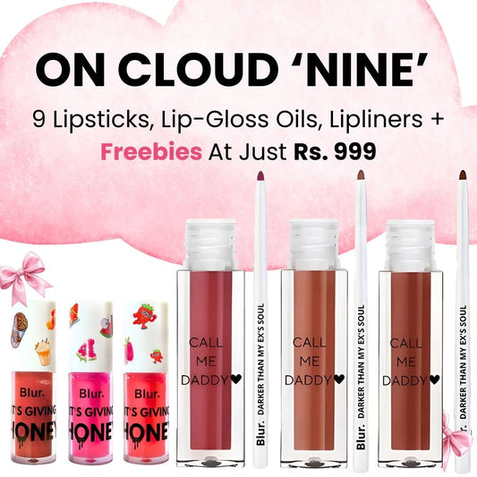 On Cloud Nine Lip Kit ✨| 9 Lipsticks, Glass Shine Tinted Lip Gloss, Lipliners + FREEBIES 🍭🎀