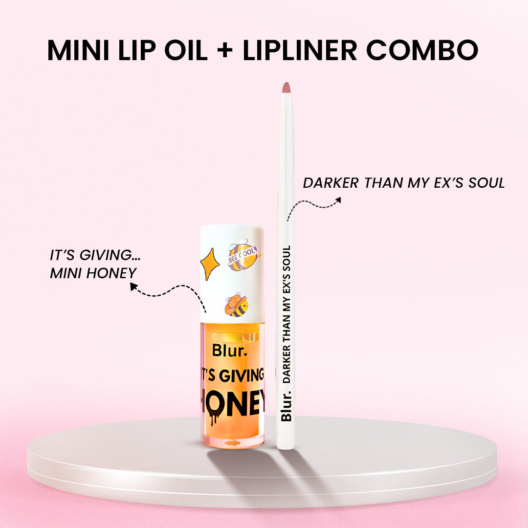 It’s Giving… Honey in Mini Goes Darker Than My Ex’s Soul | Mini Lip Oil + Kajal and Lipliner Combo 🍯 💋 | Pick Your Own Shades 👉🏼👈🏼 🎀