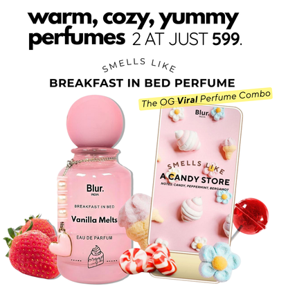 Breaksfast In Bed Fragrance Layering Combo | Desssert Inspired Eau De Parfum + Solid Perfume