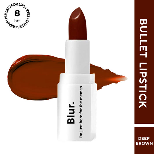 BLURsticks | 3 in 1 Bullets For Lips + Eyes + Cheeks | I'm Just Here For The Memes :) (Deep Brown)