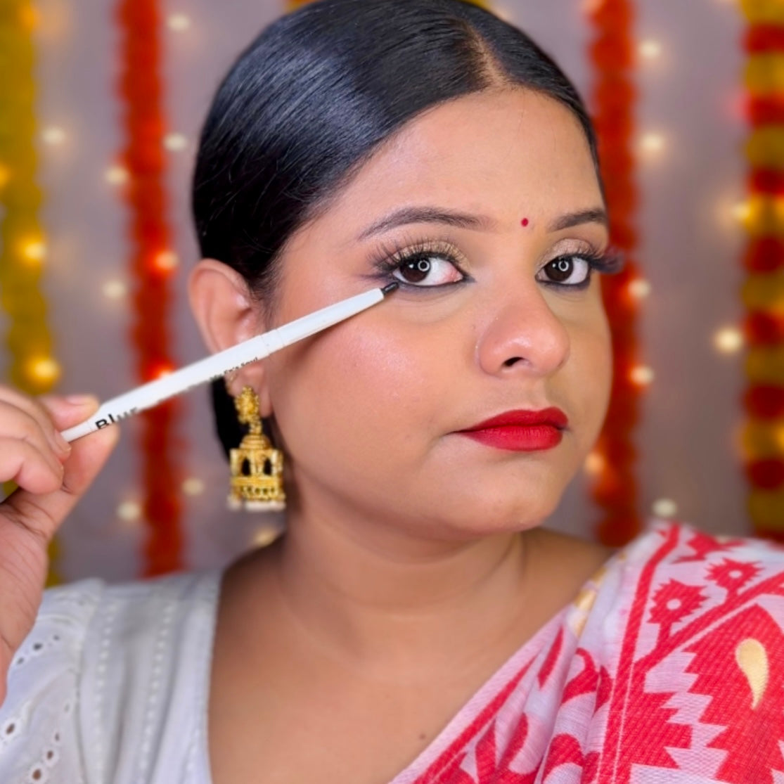 Susmita × Blur Durga Pooja kit | 3 Liquid Lipstick, Eyeshadow, Lip Liner @ 999