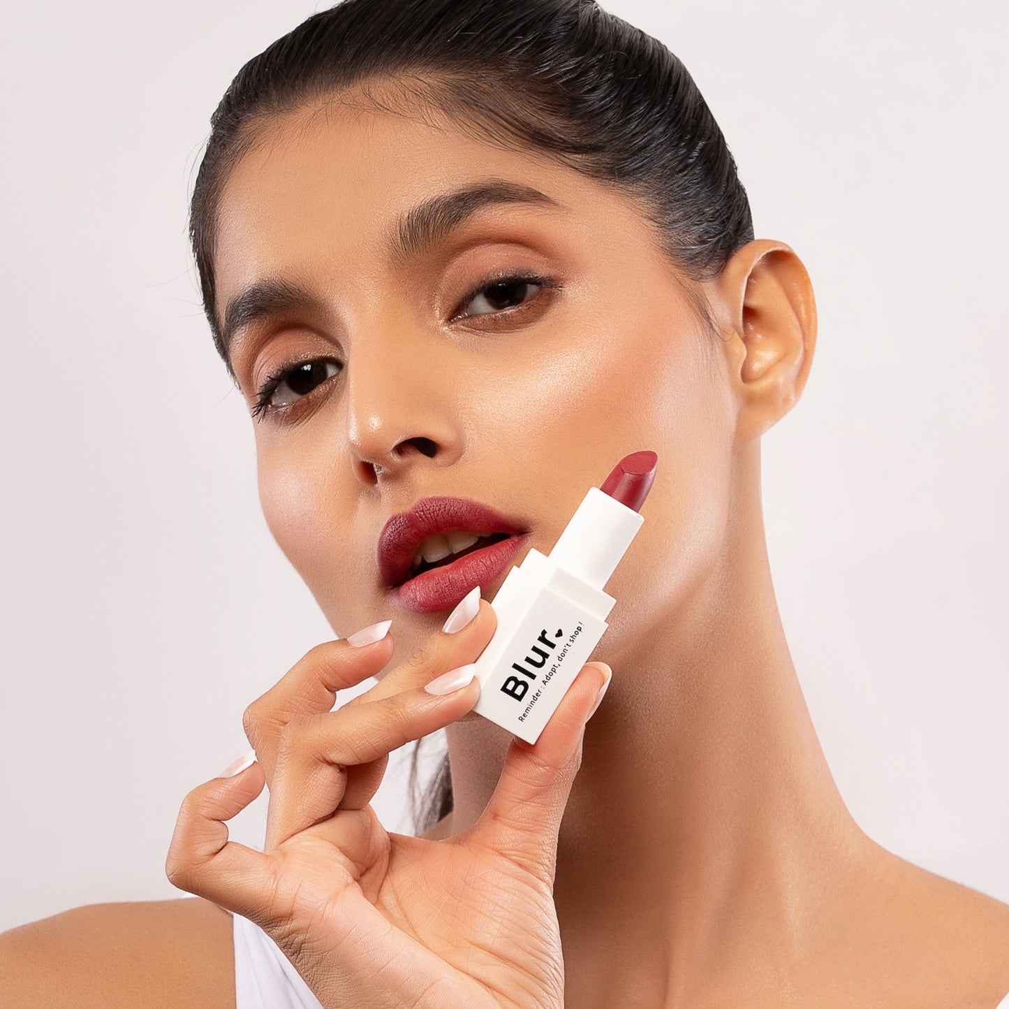 BLURsticks | 3 in 1 Bullets For Lips + Eyes + Cheeks | Reminder: Adopt, Don't Shop! (Plum)