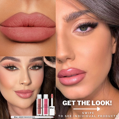 PERFECT Nude Pink Lip Kit | 3 Liquid Lipstick, Gloss, Lip Liner @ 999