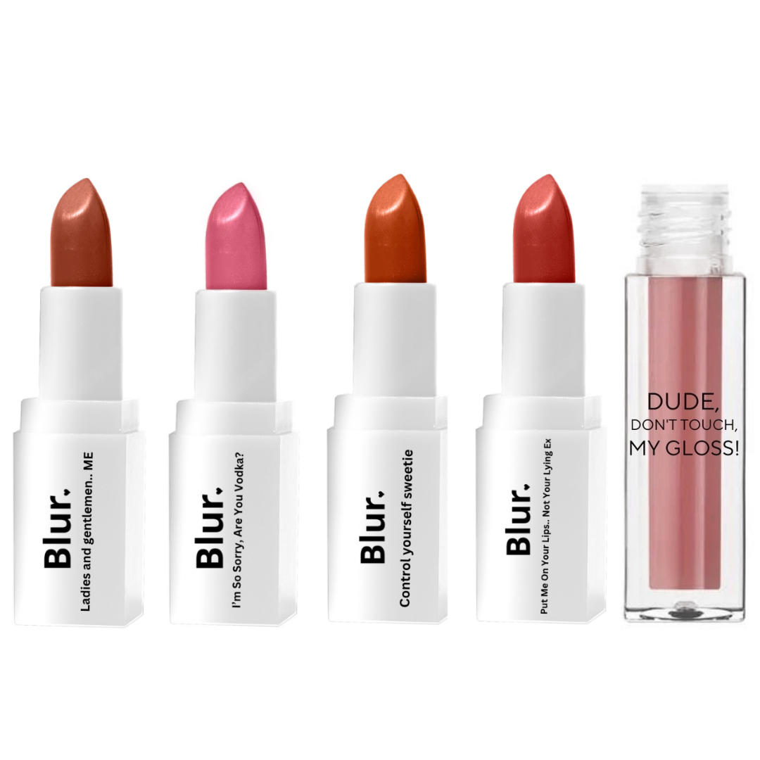 COMBO: 4 Bullet Lipsticks + 1 Gloss @ 1500